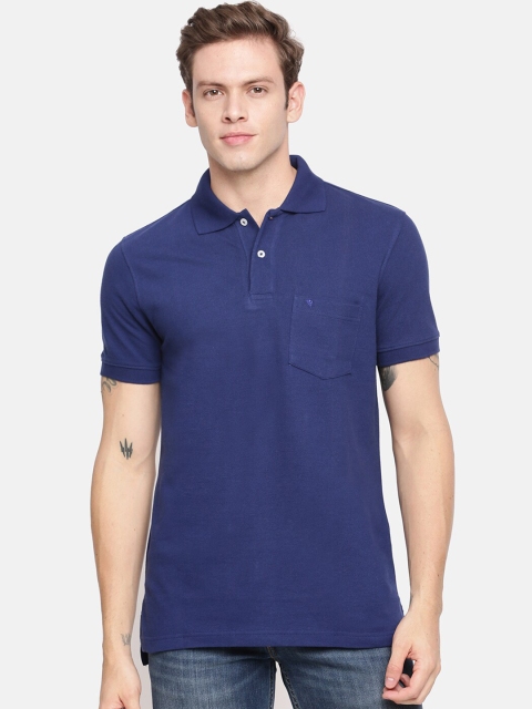 

Unibro Men Navy Blue Polo Collar Pockets T-shirt