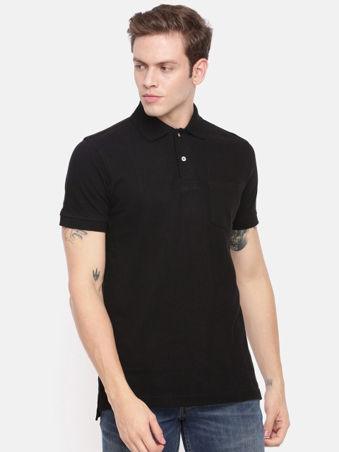 

Unibro Men Black Polo Collar T-shirt