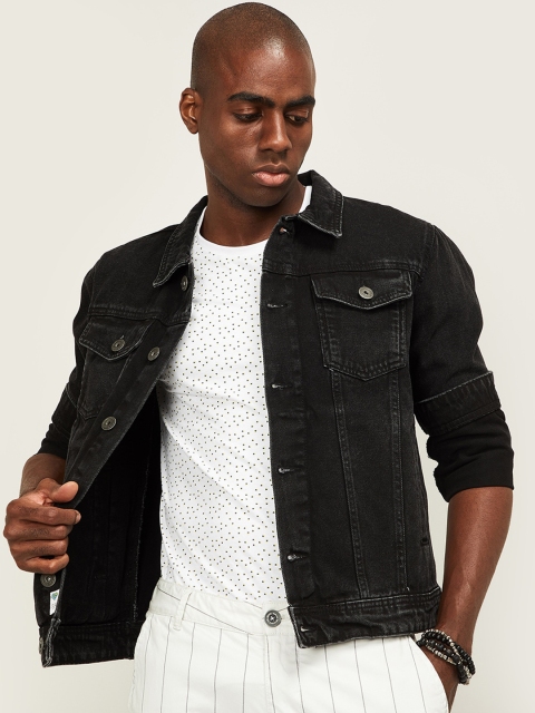 

Forca Men Black Lightweight Cotton Denim Jacket