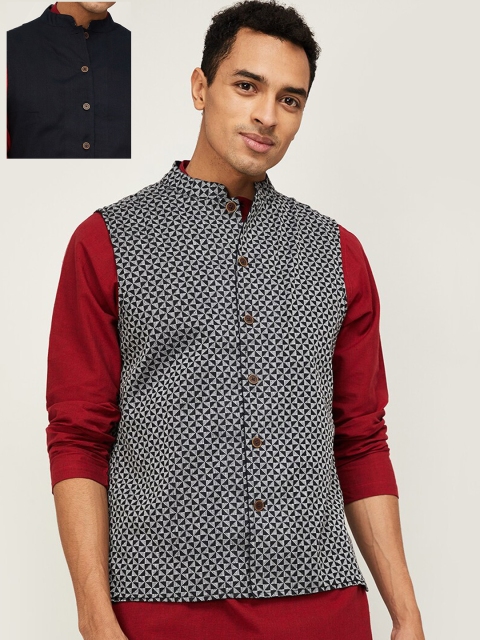 

Melange by Lifestyle Men Black Reversible Tailored Jacket
