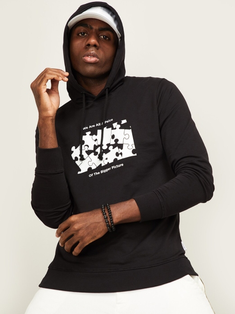 

Fame Forever by Lifestyle Men Black Printed Hooded Sweatshirt