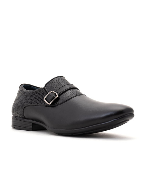 

Khadims Men Black Formal Slip On Shoes