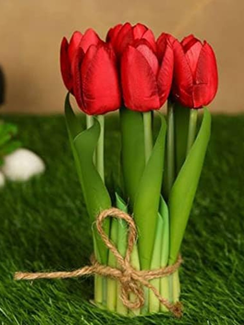 

PolliNation Artificial Red Tulip Flower Bunch