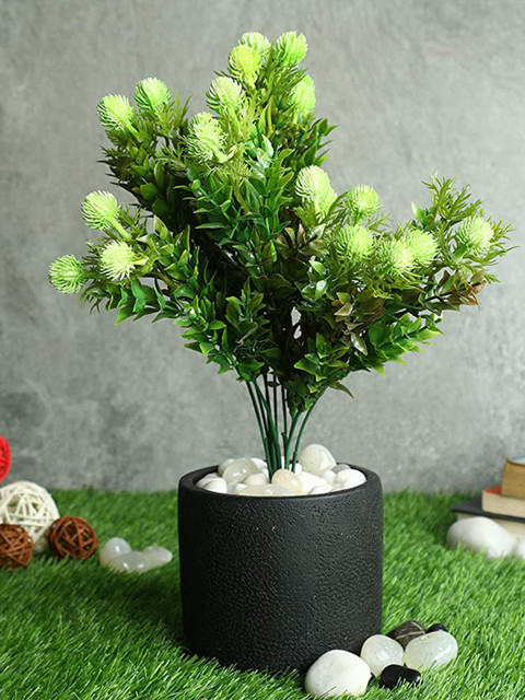 

PolliNation Set of 2 Artificial Green Bunch with Yellow Buds Without Pot