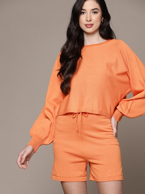 

URBANIC Orange Solid Co-Ords Set