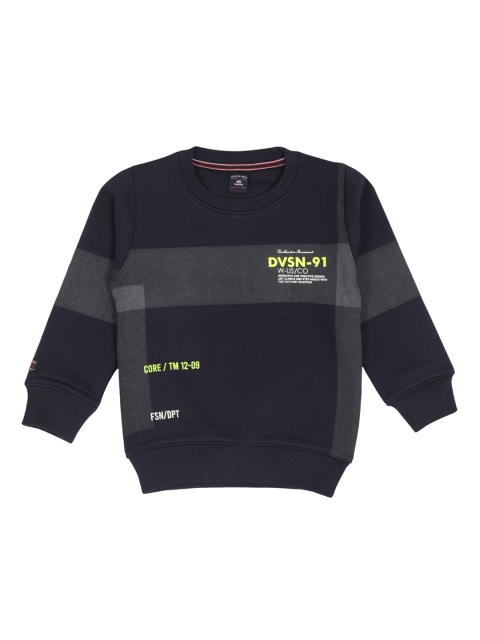 

Noddy Boys Navy Blue Striped Sweatshirt