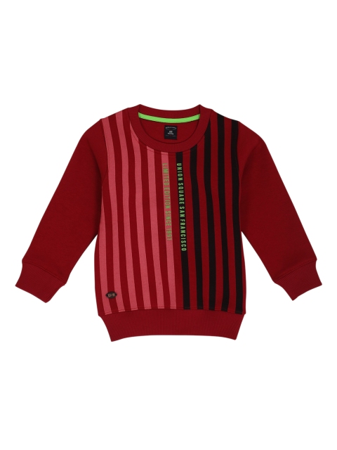 

Noddy Boys Maroon Striped Sweatshirt