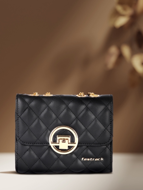 

Fastrack Black Quilted Sling Bag