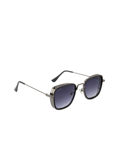 

Ted Smith Unisex Purple Lens & Black Square Sunglasses with UV Protected Lens
