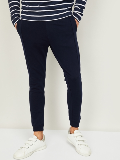 

Fame Forever by Lifestyle Men Navy Blue Solid Cotton Joggers