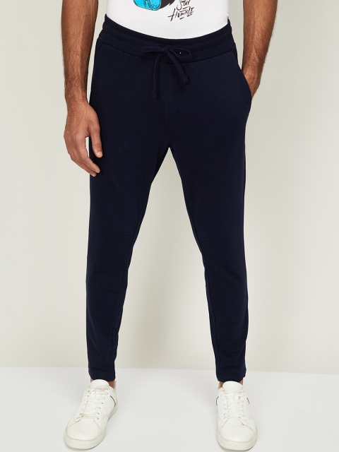 

Fame Forever by Lifestyle Men Navy Blue Solid Cotton Track Pants