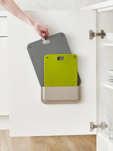 

Joseph Joseph Set Of 2 Grey & Green Dishwasher Safe Chopping Board Set