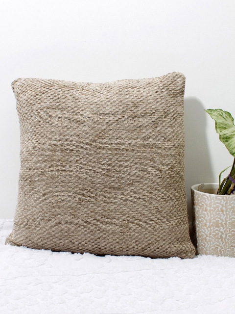 

AVI Living Beige Textured Square Cushion Cover