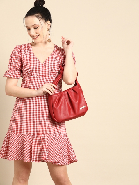 

DODO & MOA Red & White Checked Dress with Flared Hem