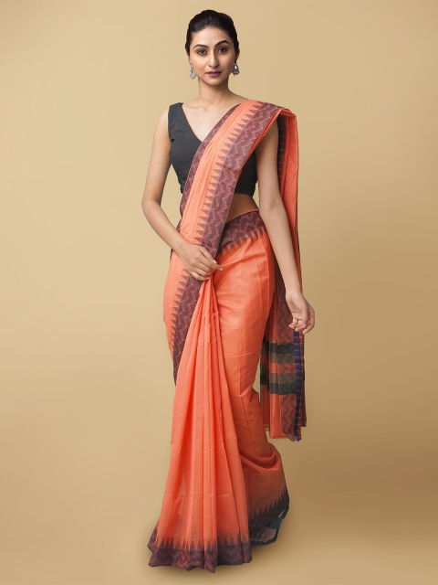 

Unnati Silks Women Orange & Brown Bangalore Sico Saree