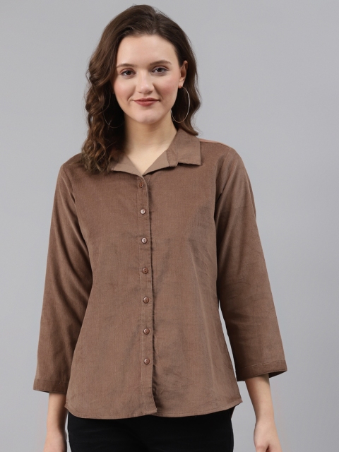 

Ayaany Brown Shirt Style Top