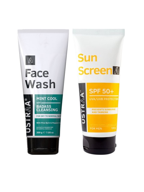 

Ustraa Blue Mint Cool Face Wash & Sun Screen