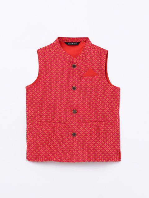 

Melange by Lifestyle Kids Red Pure Cotton Waistcoat