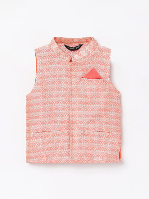 

Melange by Lifestyle Boys Pink Printed Waistcoat