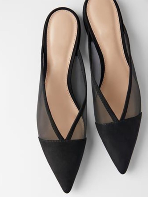 

Street Style Store Women Black Mules Flats