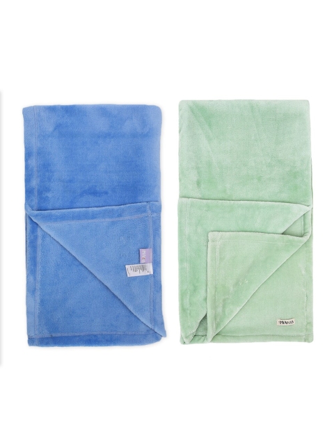 

MiArcus Unisex Kids Blue & Green Set of 2 Summer 300 GSM Blanket