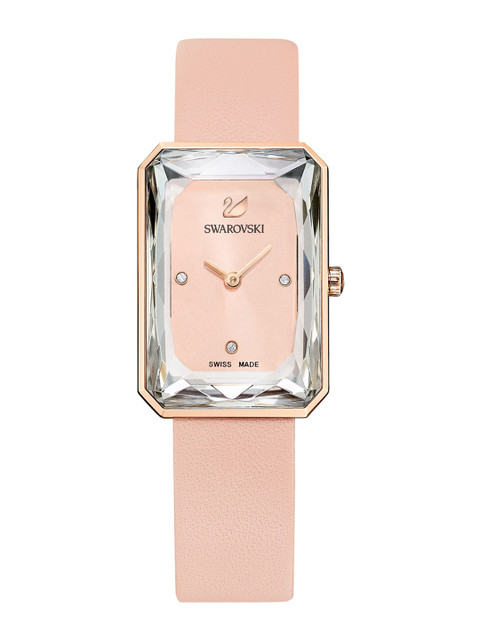 

SWAROVSKI Women Pink Dial & Pink Leather Straps Analogue Watch 5547719