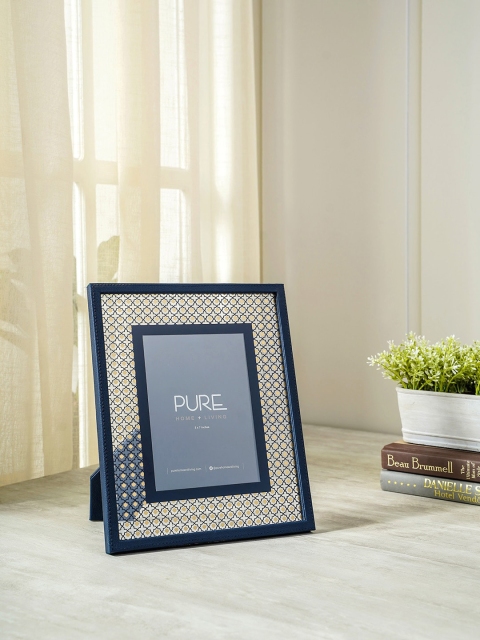 

Pure Home and Living Blue Patterned Glass Photo Frame
