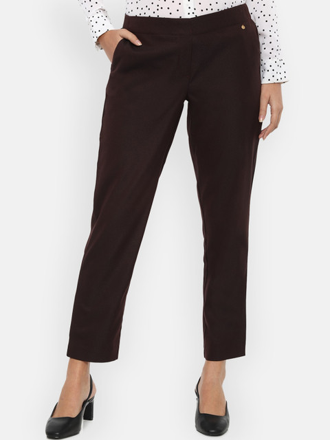 

Van Heusen Woman Women Brown Slim Fit Trousers