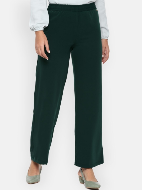 

Van Heusen Woman Women Green Parallel Trousers