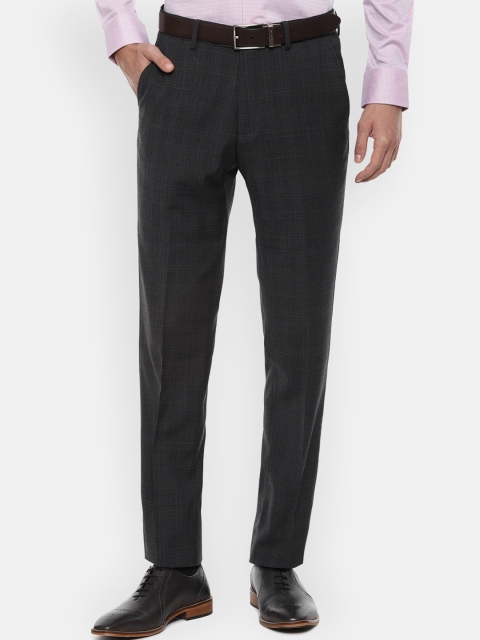 

Louis Philippe Gods & Kings Men Black Checked Formal Trousers