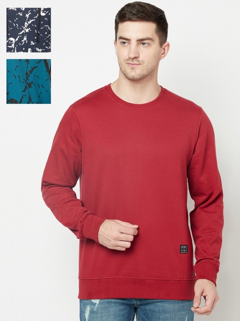 

ELEGANCE Men Multicoloured Pack Of 3 Sweatshirt, Multi