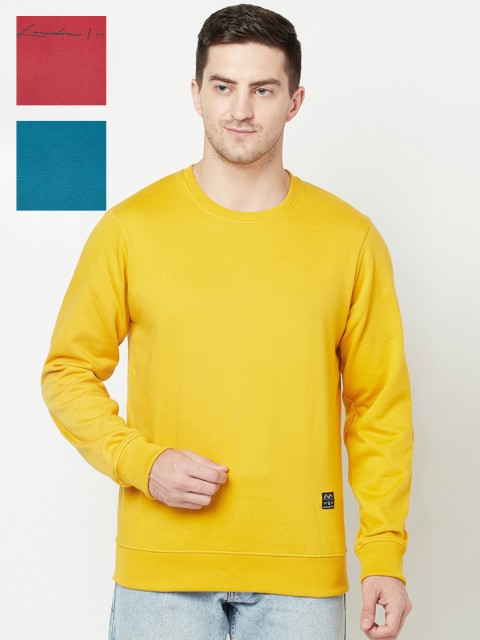 

ELEGANCE Men Multicoloured Pack Of 3 Sweatshirt, Multi