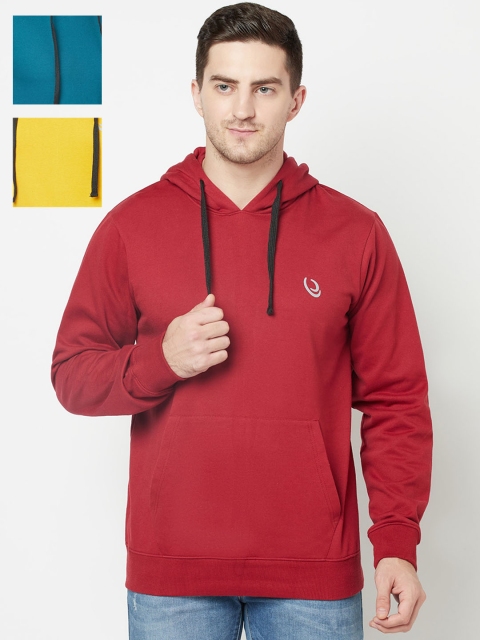 

ELEGANCE Men Pack of 3 Hooded Sweatshirt, Multi