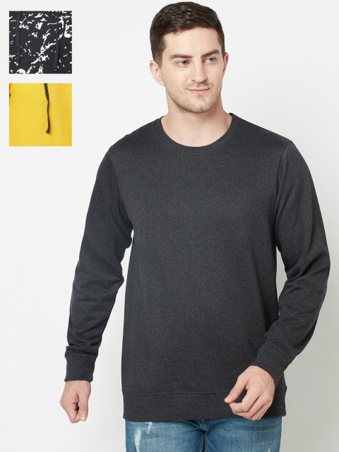 

ELEGANCE Men Multicoloured Pack Of 3 Sweatshirt, Multi