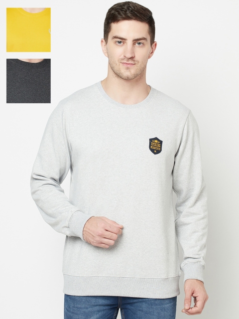 

ELEGANCE Men Pack of 3 Sweatshirt, Grey