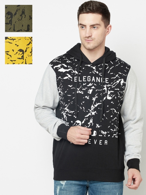 

ELEGANCE Men Pack Of 3 Hooded Sweatshirts, Mustard