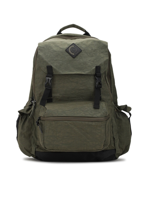 

Peter England Men Olive Green Backpack
