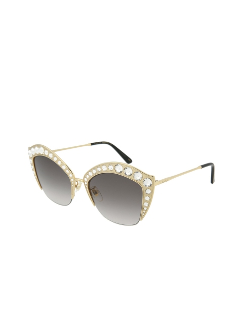 

Gucci Women Grey Lens & Gold-Toned Cateye Sunglasses GG0114S-30001561001
