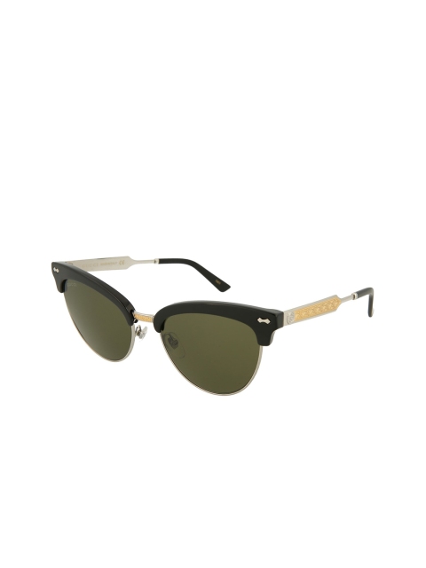 

Gucci Women Green Lens & Black Best Cateye Sunglasses GG0055S-30001022001