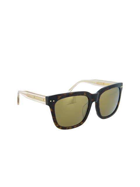 

Bottega Veneta Women Green Lens & Brown Wayfarer Sunglasses