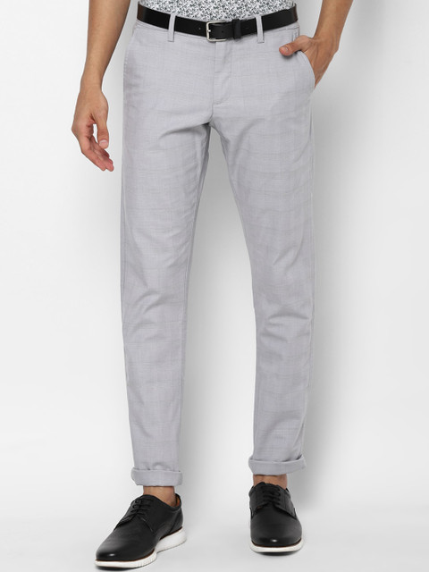 

Allen Solly Men Grey Slim Fit Trousers