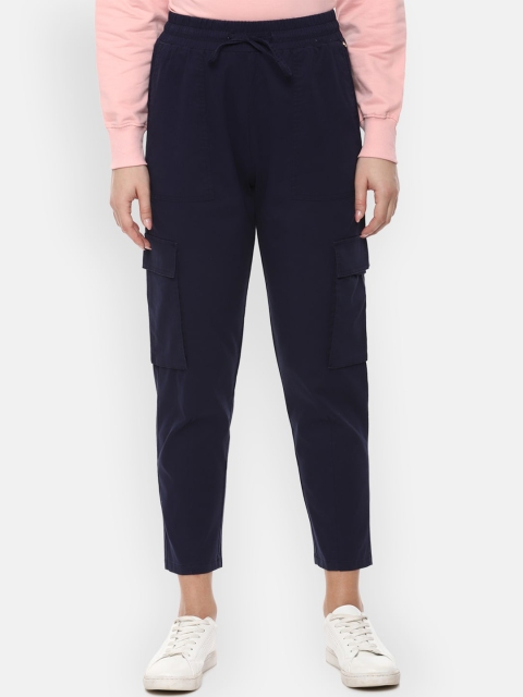 

Van Heusen Woman Women Navy Blue Cargos Trousers