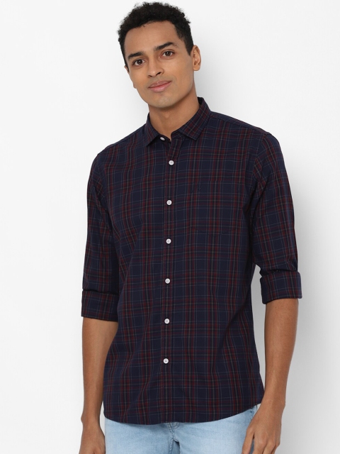 

Allen Solly Sport Men Navy Blue Tartan Checks Opaque Checked Casual Shirt