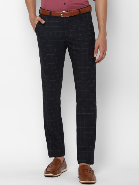 

Allen Solly Men Black Checked Slim Fit Trousers
