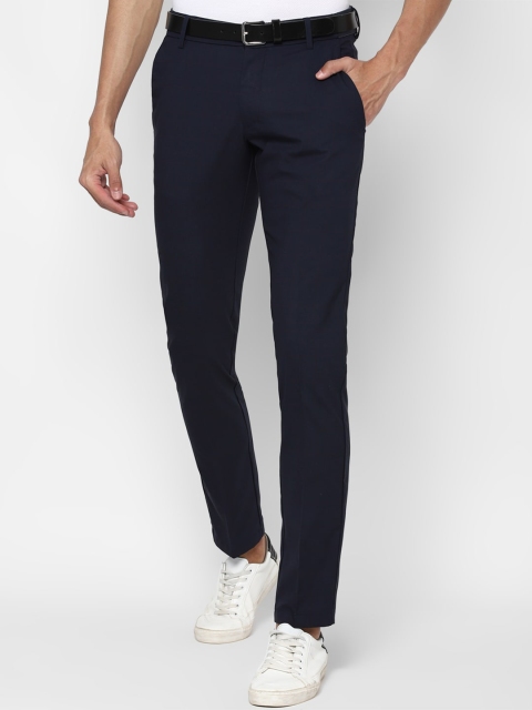 

Allen Solly Men Navy Blue Slim Fit Trousers