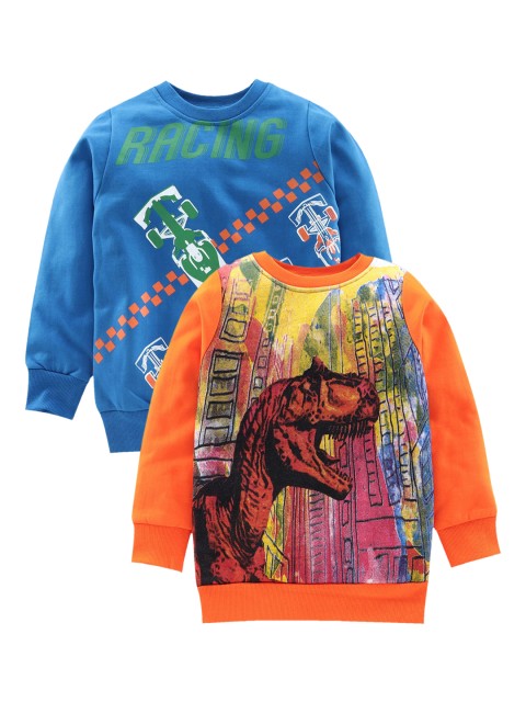 

KiddoPanti Boys Pack Of 2 Sweatshirts, Orange