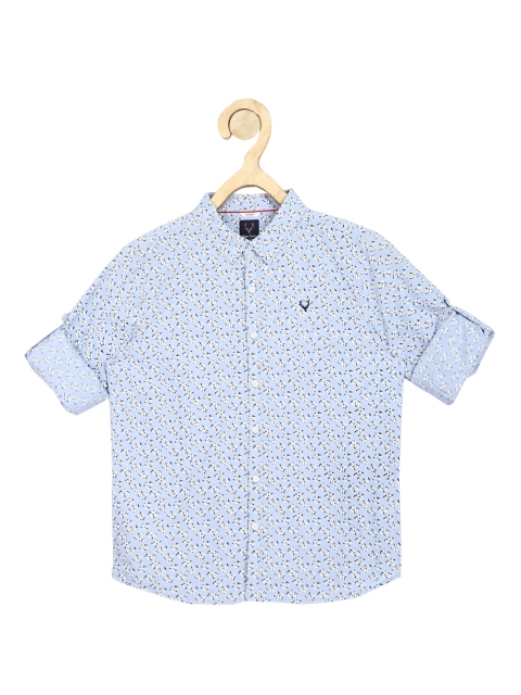

Allen Solly Junior Boys Blue Slim Fit Opaque Printed Casual Shirt