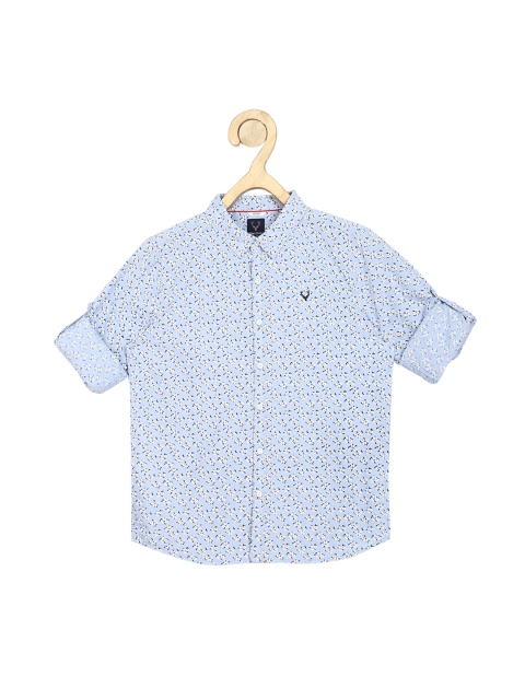 

Allen Solly Junior Boys Blue Slim Fit Opaque Printed Casual Shirt