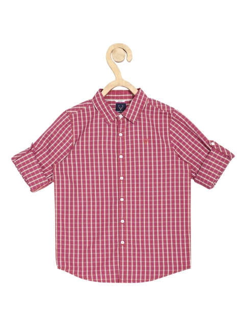 

Allen Solly Junior Boys Red Slim Fit Opaque Checked Casual Shirt