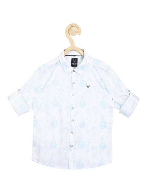 

Allen Solly Junior Boys White Slim Fit Opaque Printed Casual Shirt